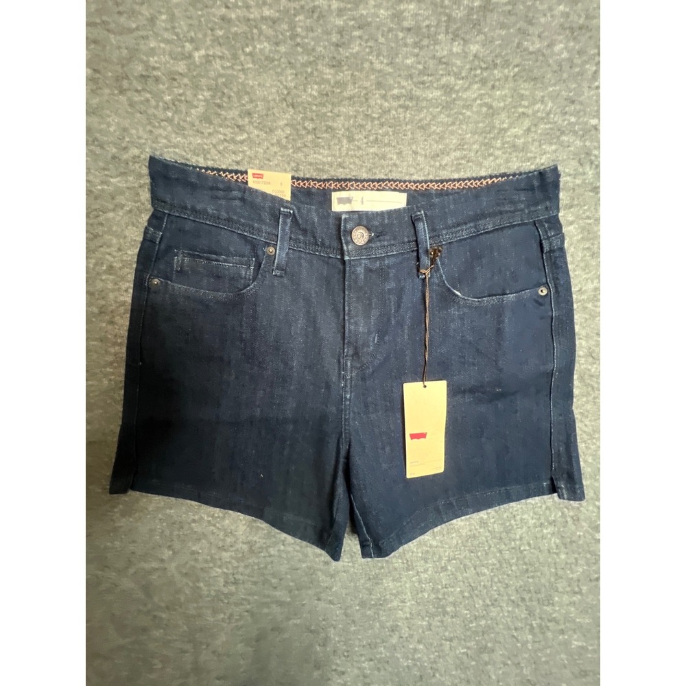 Levis Womens Dark Wash Denim Shorts Indigo Blue Size 4 4100173286 MJJFDK5T - Picture 1 of 11